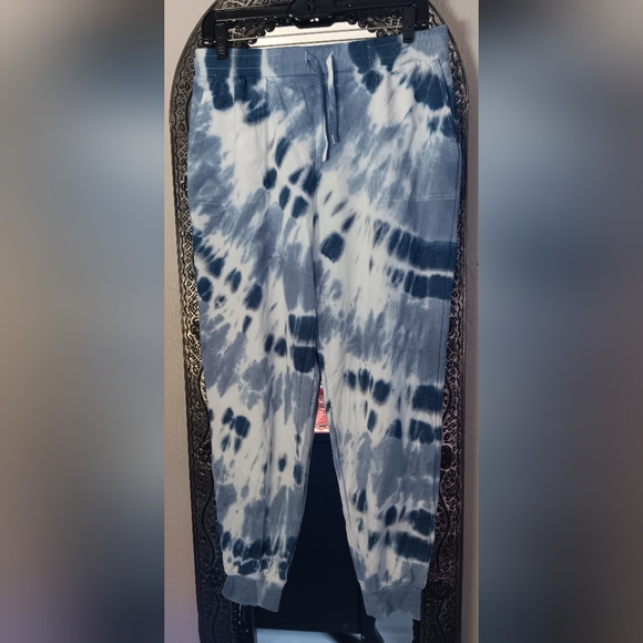 Jane and Delancey Pants - ✨️Anthropologie, Jane & Delancey Sz. Med, Tie Dye Blue, White, & Gray Joggers.
